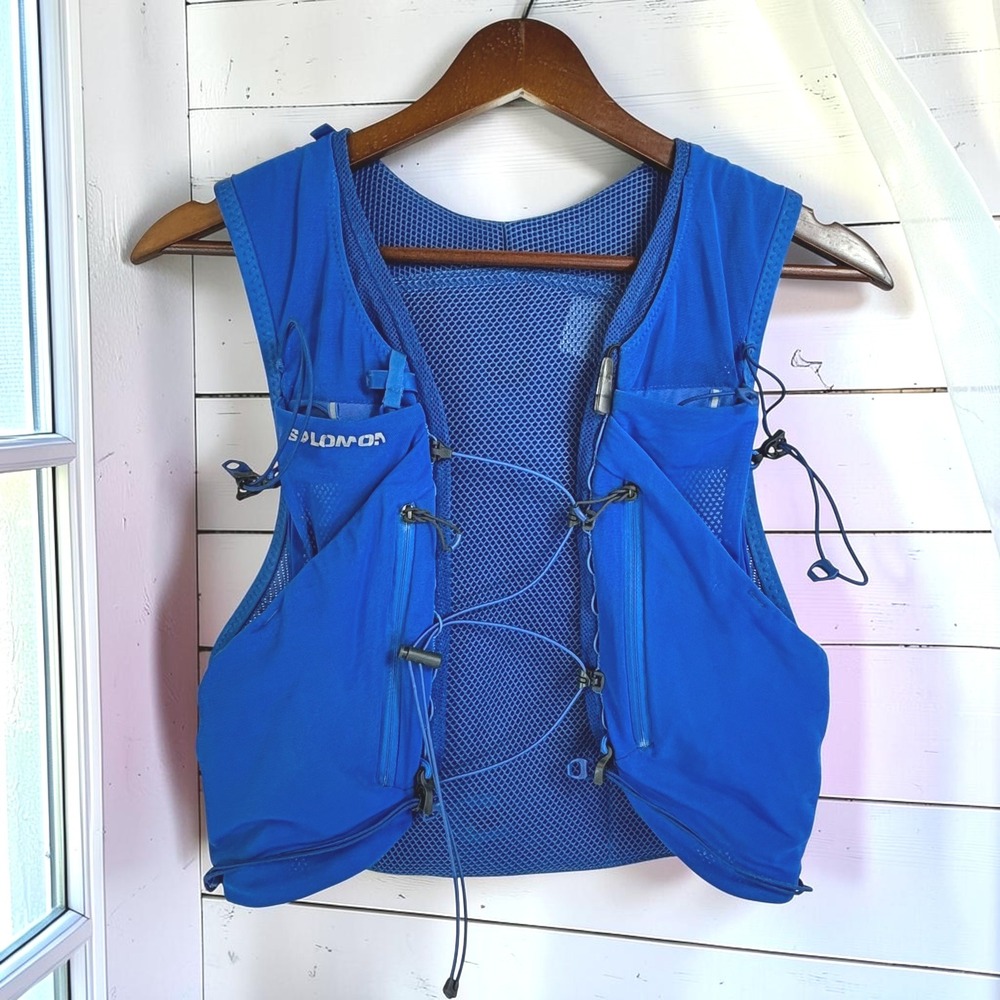 Running Hydration Vest Salomon Size M Blue Nylon Mesh Adv Skin 3A1